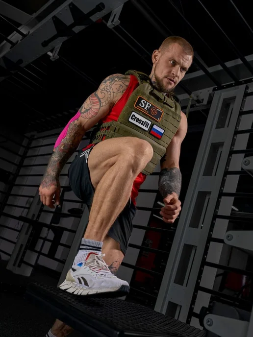 Жилет утяжелитель Steel Force (22кг) Olive Green, 22 кг, фото 2