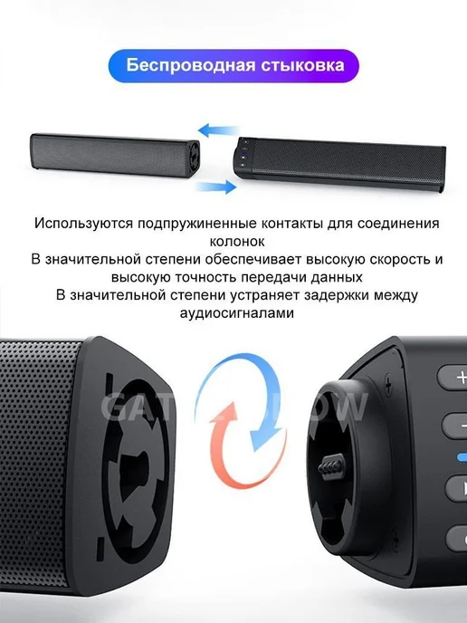 Портативная колонка 2.0 с Bluetooth, USB и AUX, вариант, фото 2
