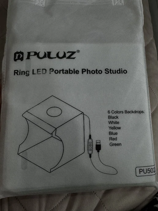 Puluz Фотобокс 24х24 72 светодиода для предметной съёмки маникюра, 24x24, фото 2