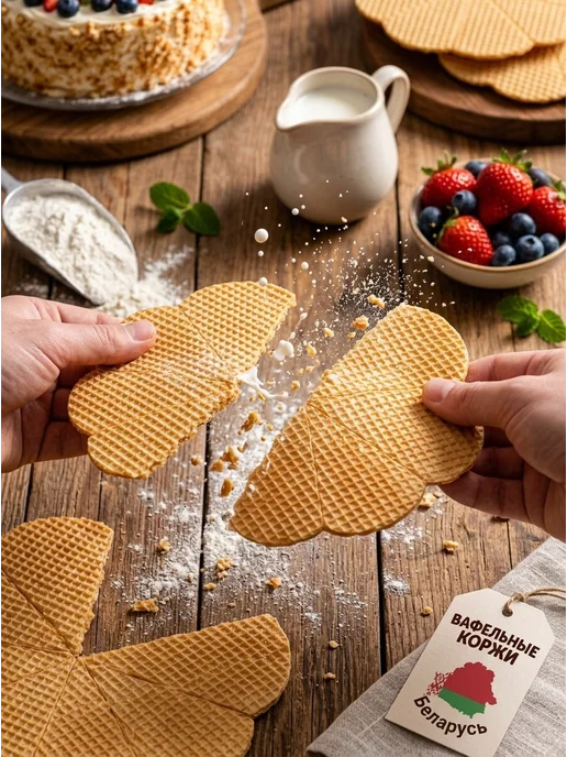Delice Коржи вафельные для торта "Ромашка" 240 гр, 240 г, фото 4