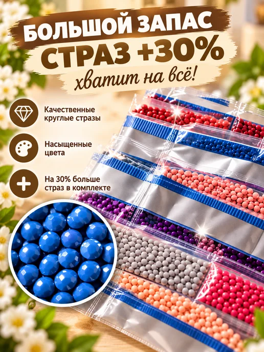Алмазное хобби Алмазная мозаика на подрамнике Лесное озеро 40х50, 40x50, фото 4