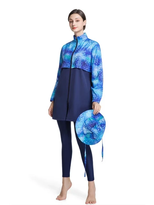 yanzikpus Женский мусульманский купальник Burkinis из полиэстера, коричневый, фото 2