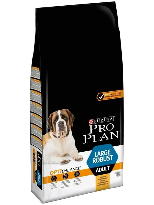 Сухой корм PRO PLAN корм Robust для собак, крупные, курица, 14 кг, фото 3