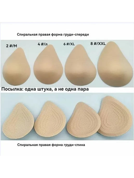 Протез для мастэктомии, бежевый, левый, бежевый, фото 2