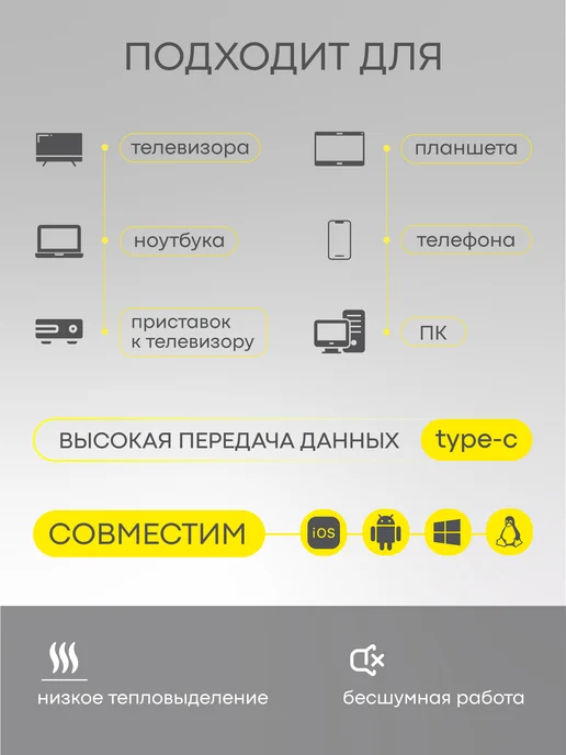 TaxMarket Внешний жесткий диск 1 ТБ черный, 1 ТБ, фото 4