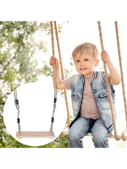 Нет бренда Деревянные качели Children's swing, вариант, фото 6
