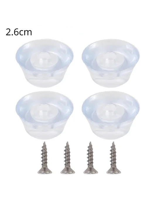 Нет бренда Силиконовые колпачки для ног стула, прозрачные 4PCS, 1.4cm, 4 шт
