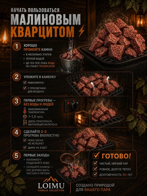 Камни для бани, вариант, фото 3