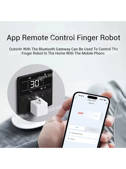 zigee link Умный Робот-пальчик Fingerbot С Bluetooth, Беспроводное Упра, синий, фото 3