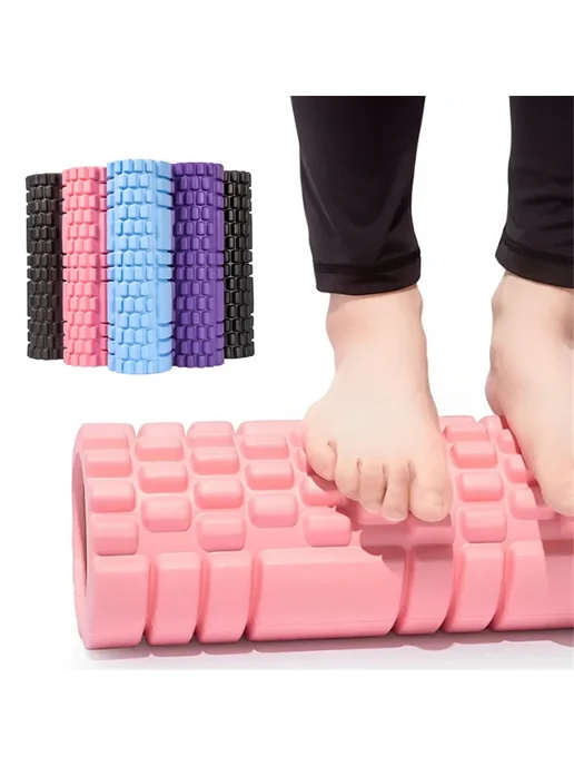 Нет бренда Пенопластовый ролик для йоги Yoga Column 30 см Розовый, pink, розовый, фото 2