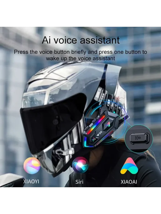 XINOWY Bluetooth-гарнитура Y20 для мотоциклетного шлема, 1000 мА ·, вариант, фото 6