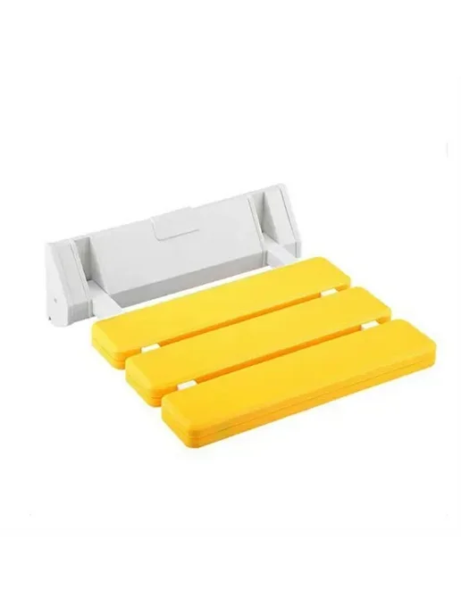 Нет бренда Синий складной настенный стул для душа Yellow, синий