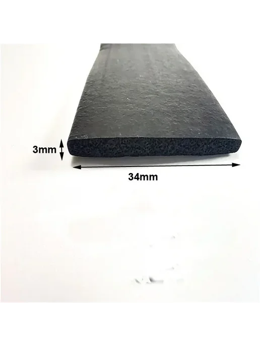 Нет бренда Уплотнительная лента EPDM 30-40 мм Черный, Black 34mmX3mm, L, черный