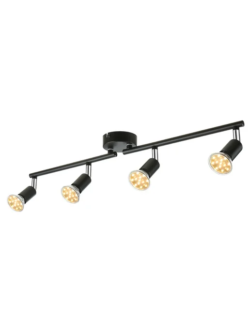 Нет бренда Потолочные светильники 4-х лучевые LED GU10 4Вт Черный, blac, 4 Вт, фото 2