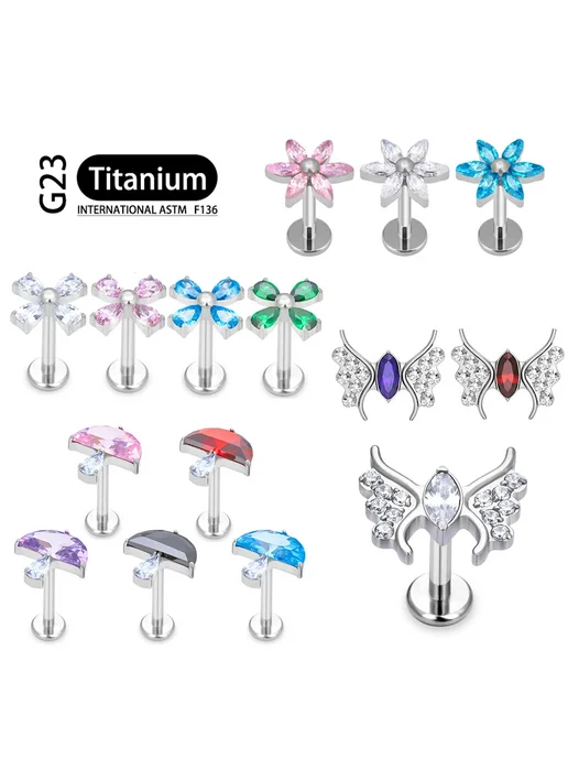 Нет бренда Титановые гвоздики для пирсинга MVKJ 1.2x8mm, 1pcs, 1 шт, фото 2