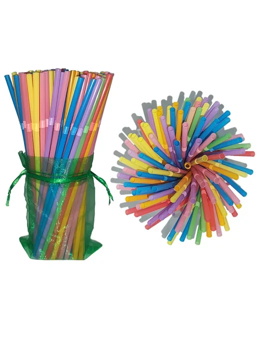 Нет бренда Зеркальные трубочки для напитков Colorful-300pcs, Colorful-300pcs, фото 7