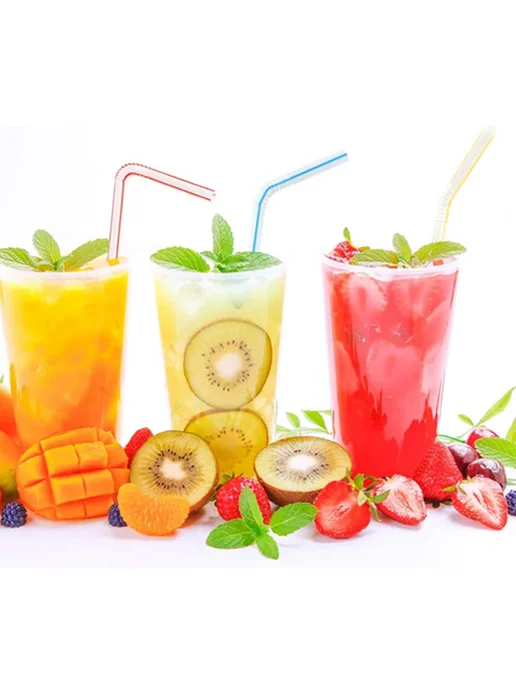 Нет бренда Зеркальные трубочки для напитков Colorful-300pcs, Colorful-50pcs, фото 6