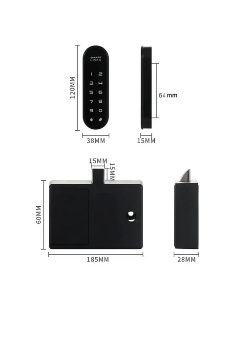 Нет бренда Smart Touch Keypad Keyless Lock 1, черный, фото 7
