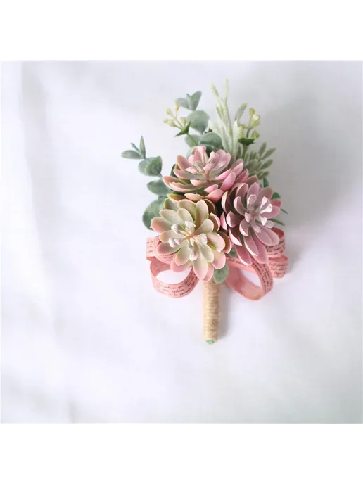 YO CHO Розовая пластиковая бутоньерка 4-boutonniere, розовый