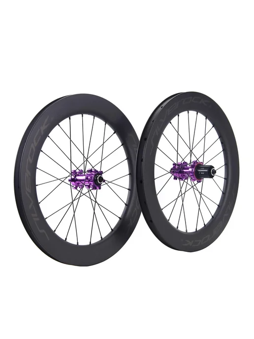 SILVEROCK SR50C Карбоновые колеса 50 мм для складного велоси, фиолетовый, фото 6
