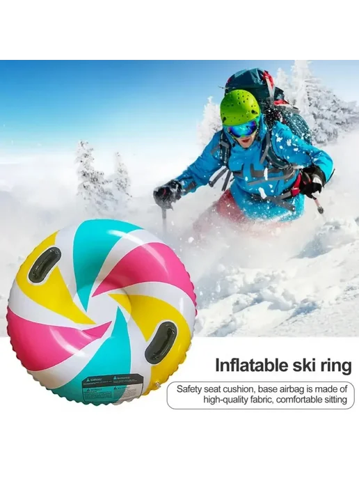 Нет бренда Надувная ватрушка из ПВХ Sleds for Snow with Handles, вариант, фото 5