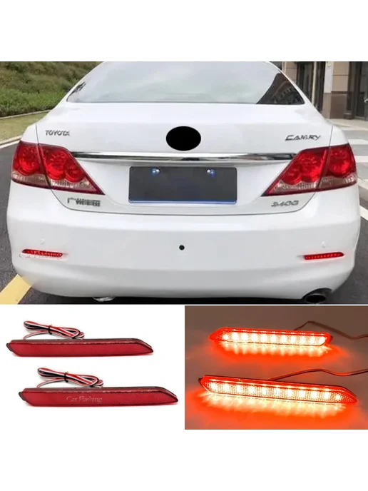 Car Flashing Для Toyota Camry Sienna, задний фонарь заднего бампера, отра, красный, фото 2