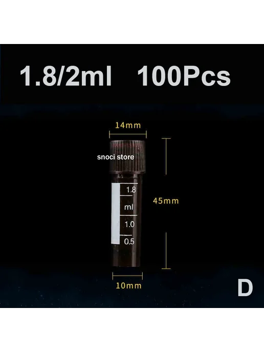 NINTH LIFE Пластиковые пробирки 100 шт, 1-15 мл 2ml-A, 100 шт, 15 мл, фото 6