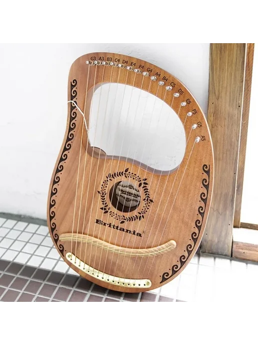 OLOMM Портативная арфа Harp из красного дерева 24 String Box, красный, фото 2