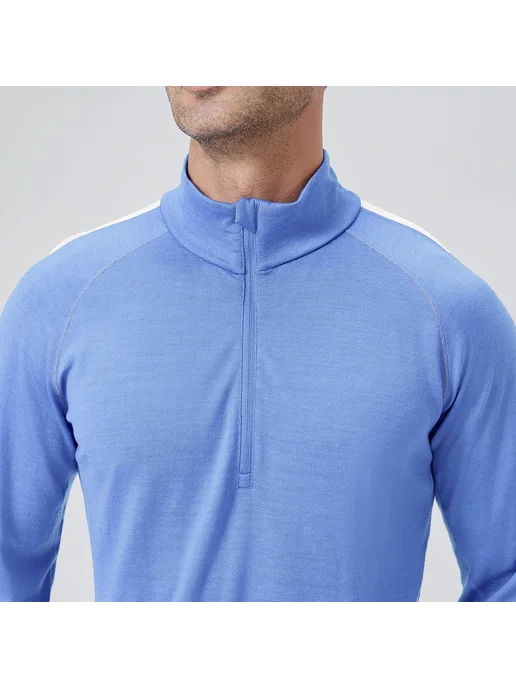 Мужская спортивная куртка Merino полузастежка, синий, фото 6