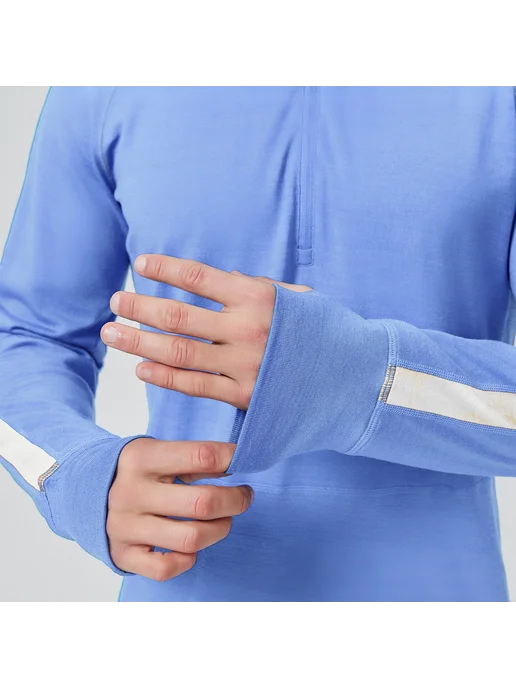 Мужская спортивная куртка Merino полузастежка, черный, фото 2