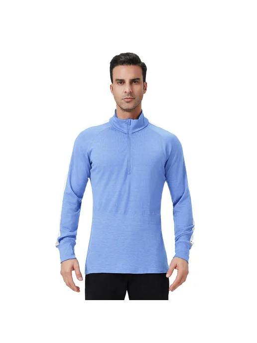 Мужская спортивная куртка Merino полузастежка, черный, фото 3