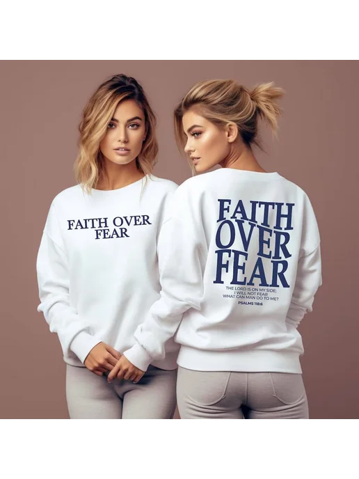 jane deiune Женская толстовка Faith Over Fear, розовый, фото 3