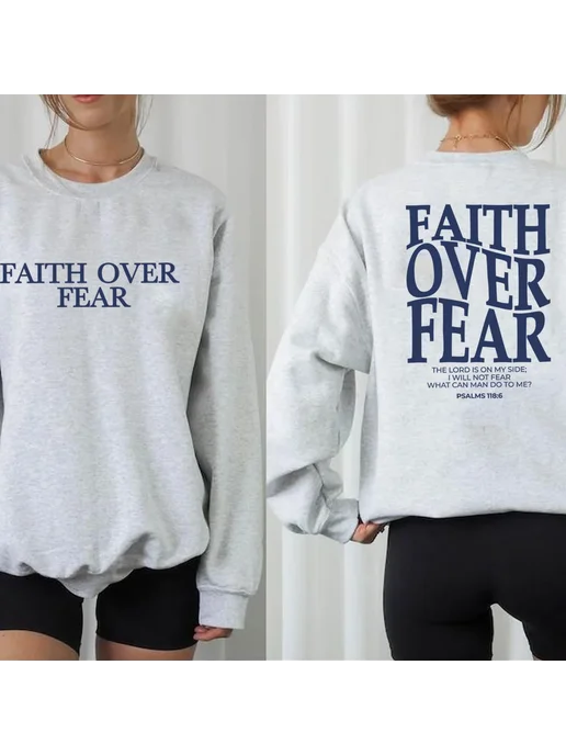 jane deiune Женская толстовка Faith Over Fear, розовый, фото 4