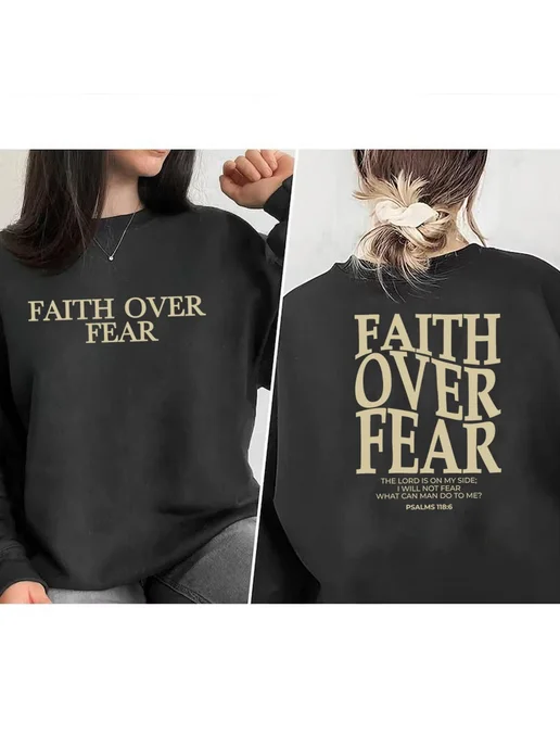 jane deiune Женская толстовка Faith Over Fear, розовый, фото 7