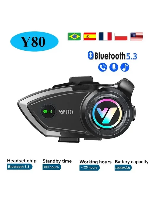 XINOWY Мотогарнитура Y80 Bluetooth V5.3 Беспроводная Связь, Звонки, вариант