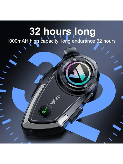 XINOWY Мотогарнитура Y80 Bluetooth V5.3 Беспроводная Связь, Звонки, вариант, фото 2