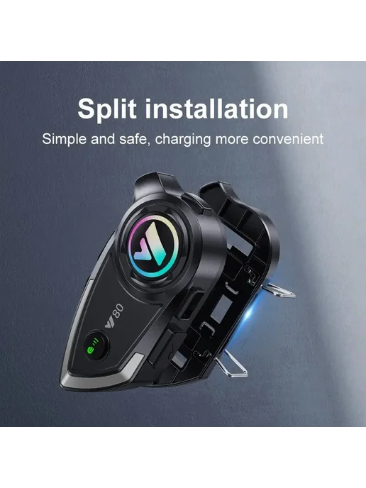 XINOWY Мотогарнитура Y80 Bluetooth V5.3 Беспроводная Связь, Звонки, вариант, фото 4