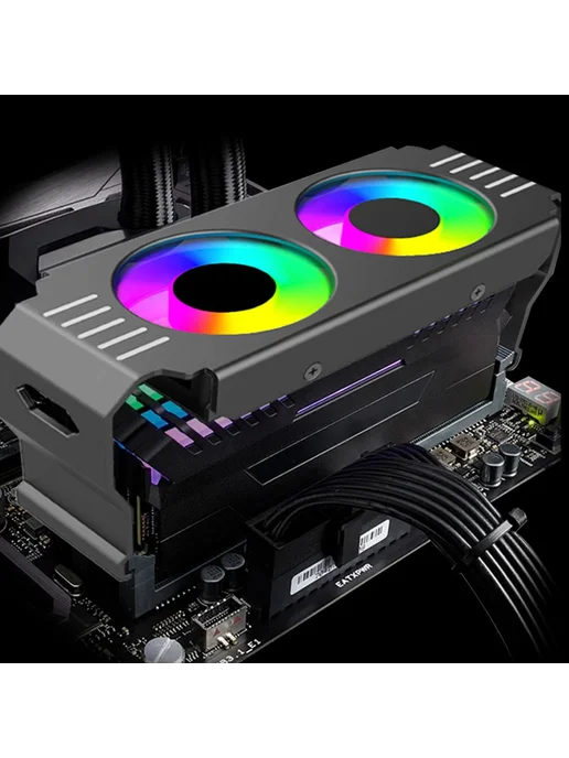 Shunmaii Шунмаи охладитель памяти с RGB подсветкой для DDR4 DDR5 Whit, вариант, фото 2