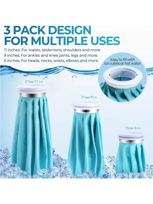 Нет бренда Многоразовый охлаждающий согревающий компресс Ice Bag HLSBD, черный, фото 3