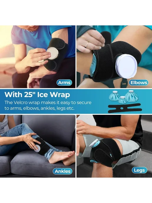 Нет бренда Многоразовый охлаждающий согревающий компресс Ice Bag HLSBD, черный, фото 7