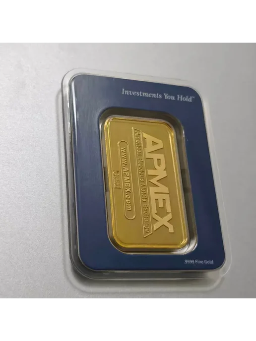 Нет бренда Медный позолоченный золотой слиток APMEX 1 унция 5pcs, APMEX, 5 шт, фото 3