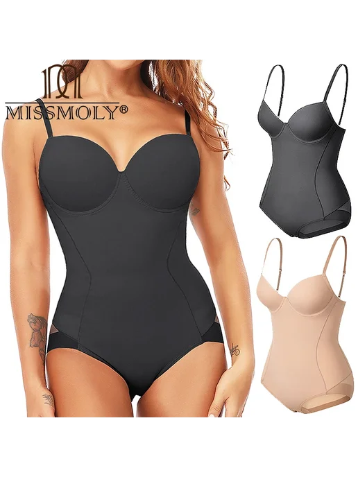 miss moly MISSMOLY Женское Корректирующее Белье, Боди, Корсет С Жестки, черный, фото 2