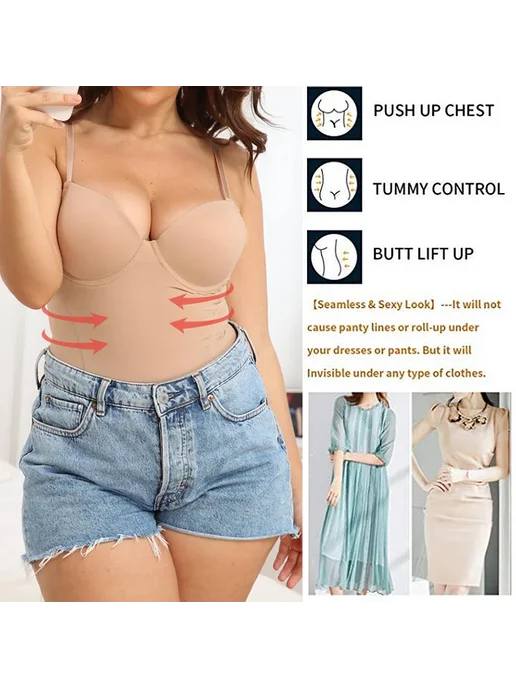 miss moly MISSMOLY Женское Корректирующее Белье, Боди, Корсет С Жестки, черный, фото 3