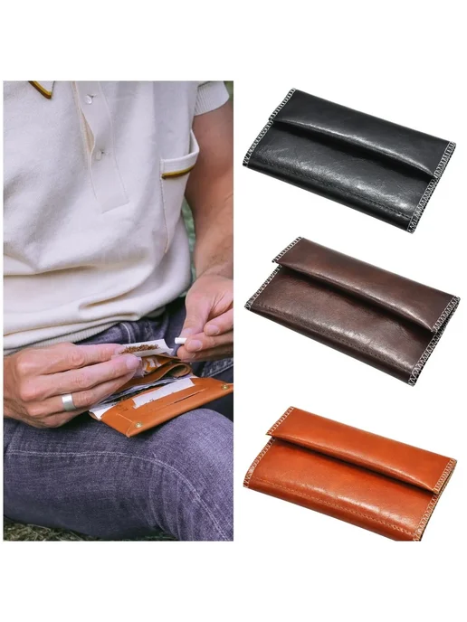 JBNG Ручная кожаная сумка для табака Черный, black, черный, фото 2