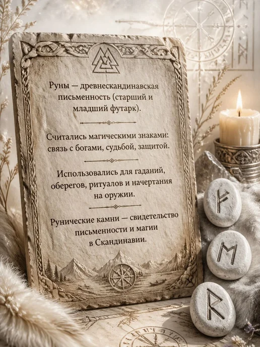 Руны скандинавские, 25 шт, мешочек, инструкция, 25 шт, фото 4