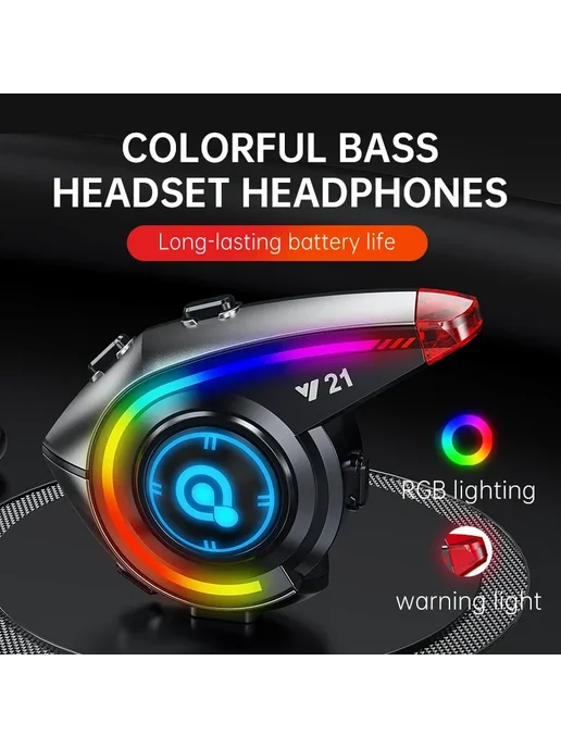 XINOWY Мотоциклетная Bluetooth-гарнитура Y21 С FM-радио, RGB-подсве, вариант, фото 4