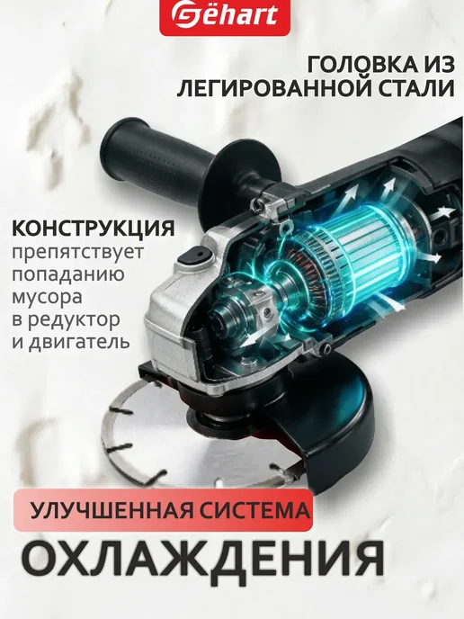 Gёhart Болгарка на аккумуляторе 125, черный, фото 4