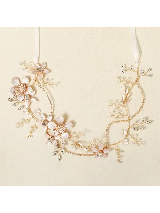 SLBRIDAL Свадебная повязка на голову SL-HS6515 4420 Gold, золотой, фото 2
