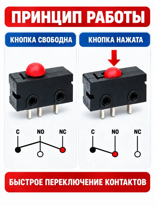 Микровыключатель KW12 без рычага 5А 125В, 5 шт, 5 шт, фото 7