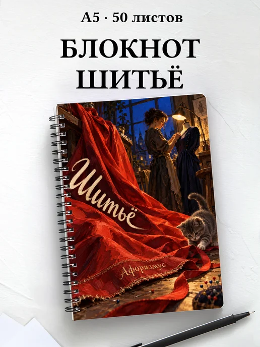 Блокнот Шитьё с мотивирующими цитатами